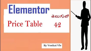 how to Create Price Table  in elementor training telugu 42