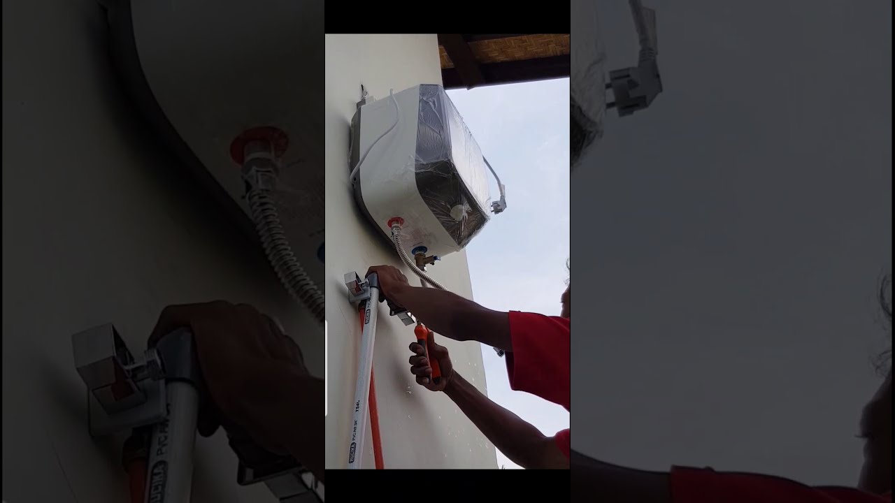 CARA PASANG WATER HEATER MESIN PEMANAS AIR MANDI - YouTube