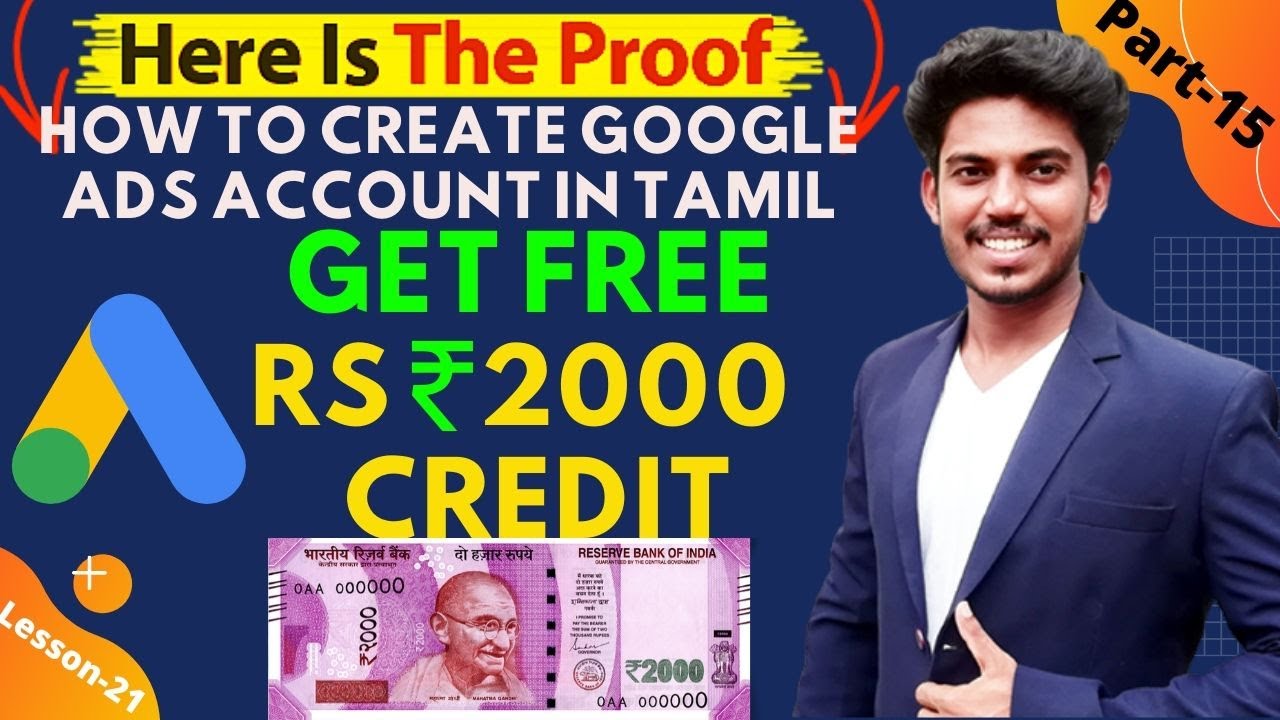How to Create Google Ads Account in Tamil | Google ads 2000 Credit in ...