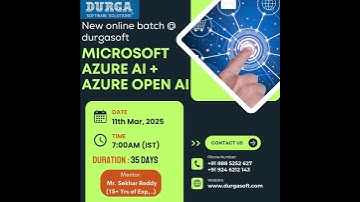 🌟 Microsoft Azure AI & Azure Open AI Training | New Batch from 11th March 2025 | DurgaSoft 🚀