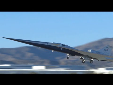 NASA S X 59 Quiet Supersonic Aircraft Soars In First Flight Highlights