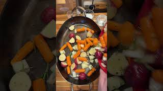 Roasted Chicken & Vegetables in Carbon Steel #recipe #cooking #food