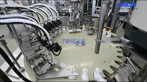 Filling,inserting and capping 3 in 1 machine.