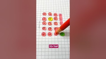 Draw a Checkered Path With Numbers 1 and 21? #drawing #line #maths #quiz #shorts