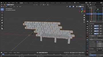 Timelapse making low poly bridge (blender)