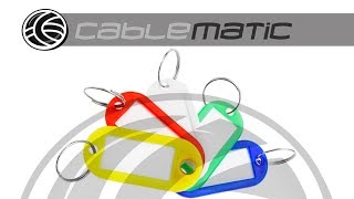 Porte-clé étiquette identifiant multicolores pour clés 50 unités -  Cablematic