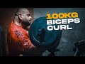 Levan Saginashvili - 100 KG (225 LB) One Hand Biceps Curl!