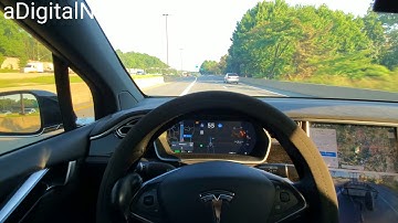 TESLA Navigate On AutoPilot Auto Lane Change While Towing A Trailer !