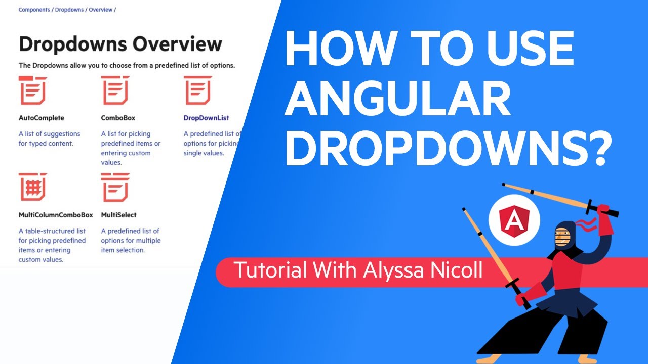 How To Use Angular Dropdowns? | Kendo Ui For Angular Tutorial: Episode 1