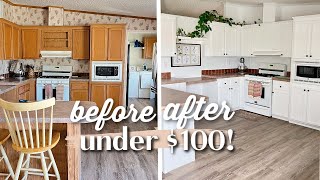BUDGET UNDER $100 EASY DIY MAKEOVER & KITCHEN ORGANIZATION HOME ROOM MAKE OVER DECORATE WITH ME