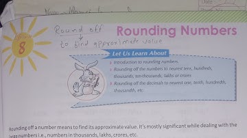 Rounding Numbers, class 5th maths,   chapter -8