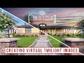 Creating virtual twilight images day to dusk for real estate photography