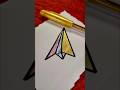 Asmr Coloring Paper Plane #Glitter #art #drawing #satisfying #shorts