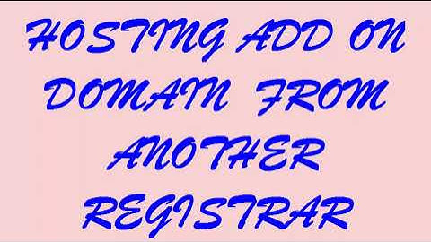 HOSTING ADD-ON DOMAIN WITH WHOGOHOST  FROM ANOTHER REGISTRAR