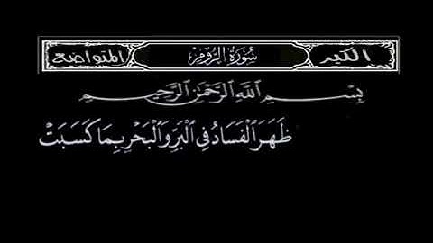 سورة الروم ظهر الفساد في البر والبحر بما كسبت ايدي الناس بصوت الشيخ عبدالباسط عبدالصمد حالات واتس