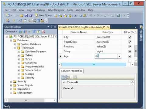 Create key sql server