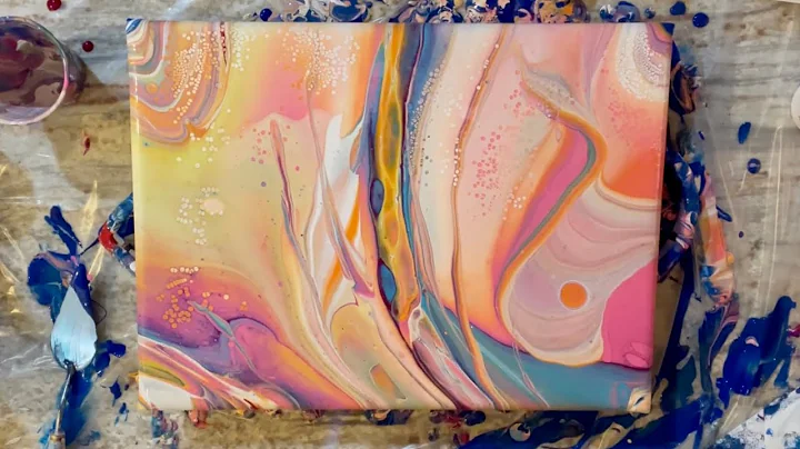 336. Let's Play!  Old School Paint Pouring Flip Cup in Summertime Colors!  / GAC 800