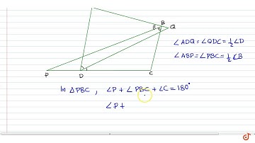 In the figure bisector of `/_B` & `/_D` of quadrilateral `ABCD` meet `CD` and `AB` produced at...