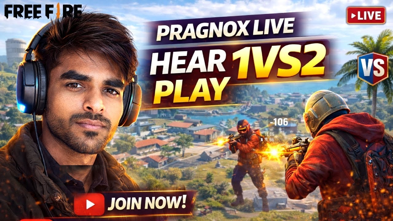 PRAGNOX LIVE 🔴 | Free Fire 1vs2 Clutch Gameplay | Watch Party & Pro Plays