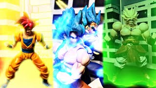Dragon Ball Super Stop Motion Tests (God Goku Broly Final Kamehameha) 30 FPS