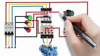 DOL Starter 3 Phase Wiring diagram Circuit With Explained Electric Current Flow
