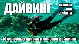 10 основных правил дайвинга