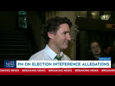 Trudeau questioned about election interference by Chinese government