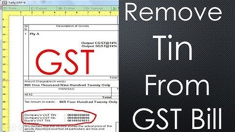 TALLY GST INVOICE print settings | remove vat tin number from invoice in tally gst