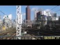 朝ラッシュの新宿駅を10倍速（時刻表示付） Rush hour of Shinjuku station