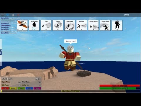 Air Bender Moves Including Flight Roblox Avatar The Last Airbender Youtube - avatar the four nations roblox