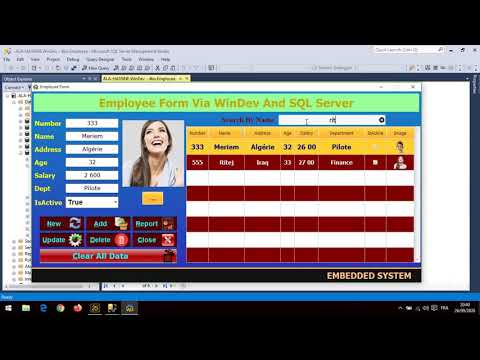 Employee Form Via WinDev And SQL Server