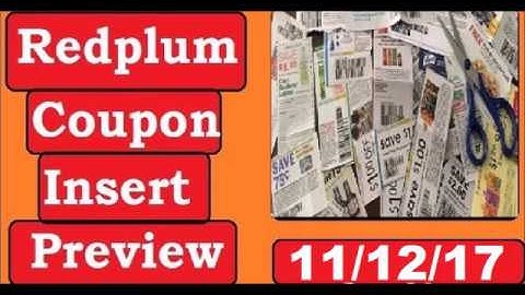 Redplum Coupon Insert Preview- 11/12/17
