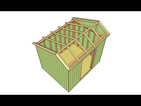 How to build a saltbox shed roof - YouTube