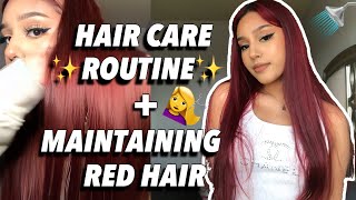 MY HAIR CARE ROUTINE + MAINTAINING RED HAIR 2021