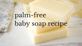 Looking for a soap recipe that's gentle on the skin your baby or
toddler? this cold process is nourishing, palm oil free, and perfect
little one...