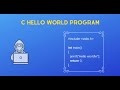 Hello world program in c