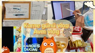 Karne günü vlog🧚🏻‍♀️/ Yarı yıl Lgs taktikleri⚡️. Ortalamam kaç ? 🫶🏻#karnegünü #avm #lgs2024