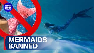 Outrage as public pool bans mermaid tails | 9 News Australia