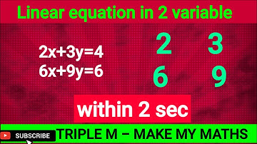 Shortcut trick to solve linear equation in 2 variables || jkssb|| bank