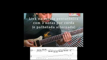Pentatonic lick w/ 3 notes per string