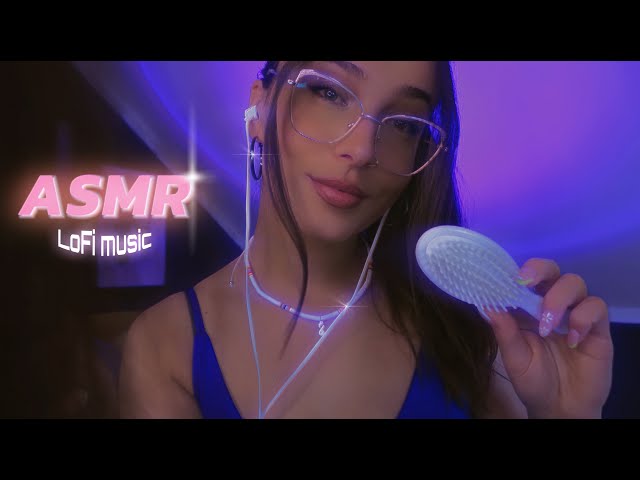 playing with your hair ASMR but it's 80s ♡ | lofi beats to sleep to included ♡ no talking