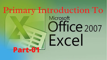Introduction Microsoft Excel II Introduction MS Excel 2007 Part-1