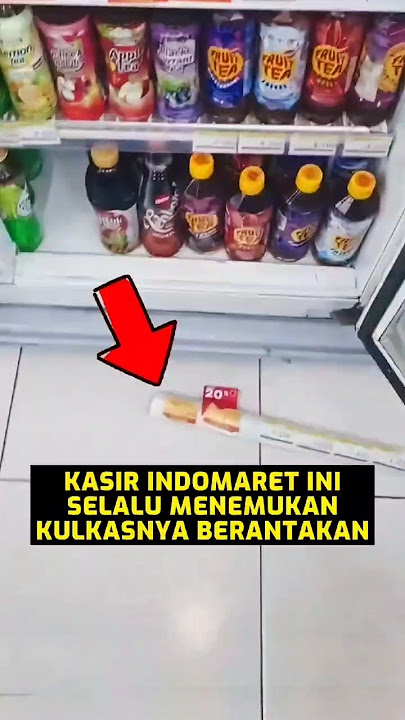 Kasir Indomaret ini selalu menemukan kulkasnya berantakan ‼️ #videoviral #indomaret