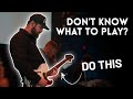 What to play when the song doesnt have guitar parts