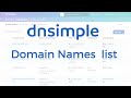 How to use the DNSimple Domain List to manage your domain names.