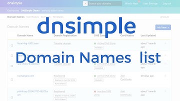 How to use the DNSimple Domain List to manage your domain names