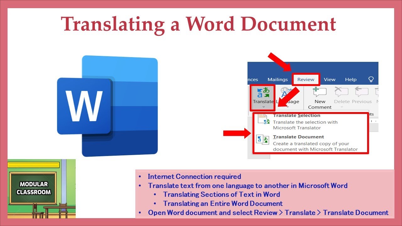 Handvol affix Raad Translating an Word Document - YouTube