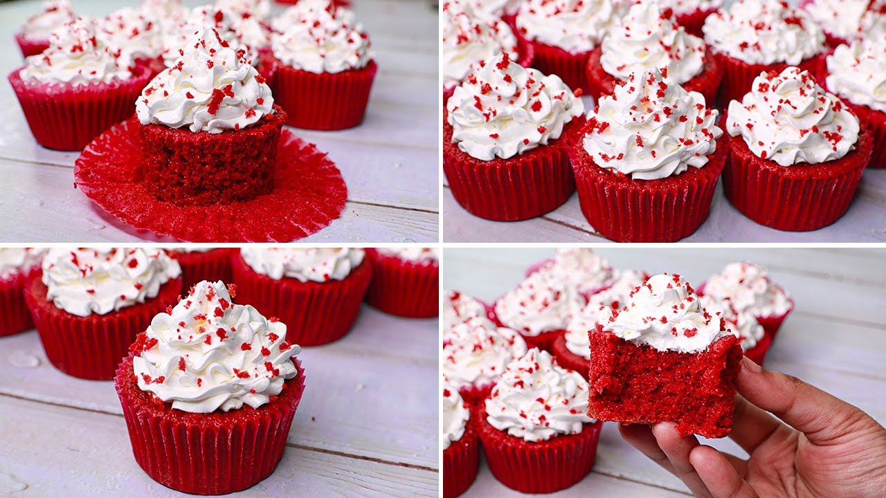 red velvet cake, red velvet cupcakes, eggless red velvet cupcak...