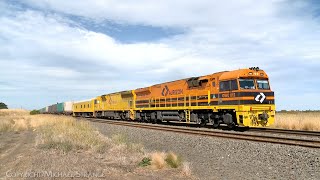 Aurizon 5MP1 / TGE Container Train With GWU012, ACD6048 & mid-train G535 (29/2/2024) - PoathTV by PoathTV - Australian Trains 61 views 4 days ago 5 minutes, 16 seconds