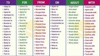 100 Important Prepositional Verbs For Improving Your English Fluency Verbs With Prepositions